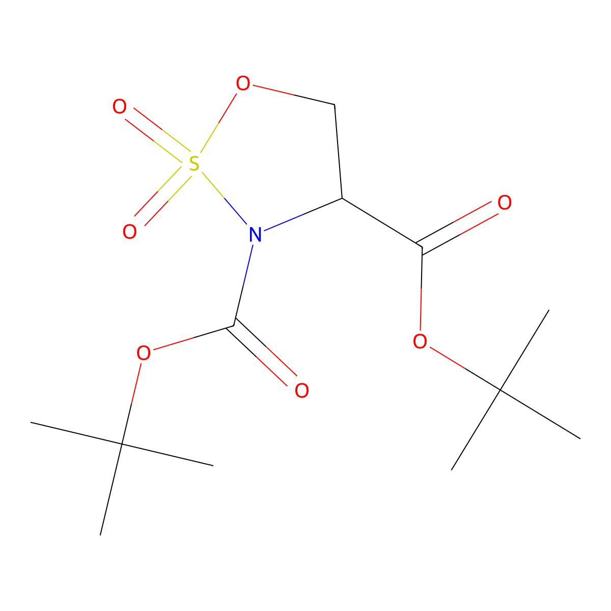 di-tert-Butyl (S)-1,2,3-oxathiazolidine-3,4-dicarboxylate 2,2-dioxide molecular structure, CAS 2222839-97-4