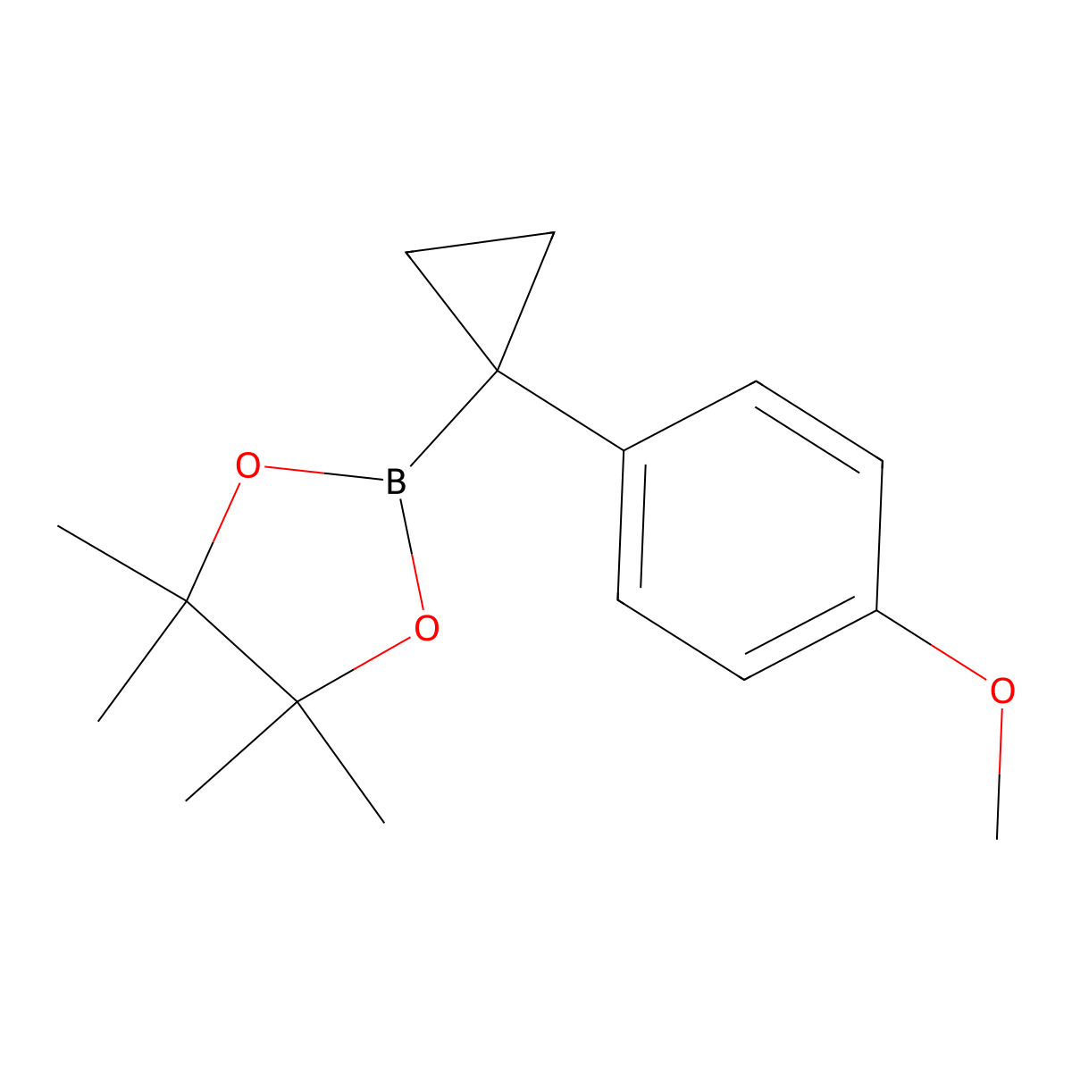 2-(1-(4-Methoxyphenyl)cyclopropyl)-4,4,5,5-tetramethyl-1,3,2-dioxaborolane molecular structure, CAS 2222866-62-6