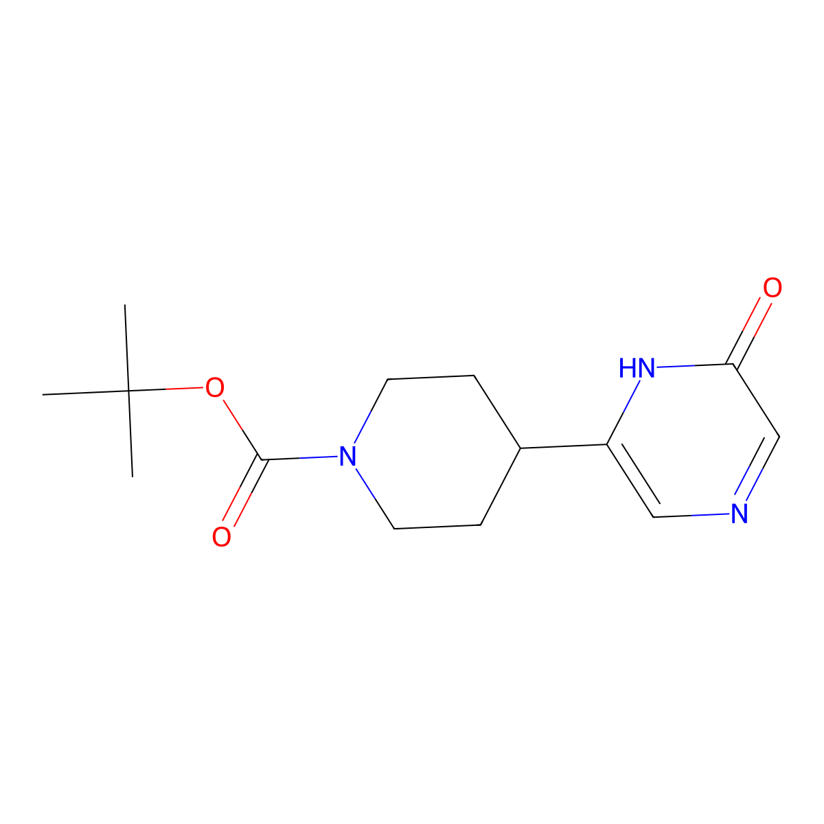 tert-butyl 4-(6-oxo-1H-pyrazin-2-yl)piperidine-1-carboxylate molecular structure, CAS 2222933-78-8