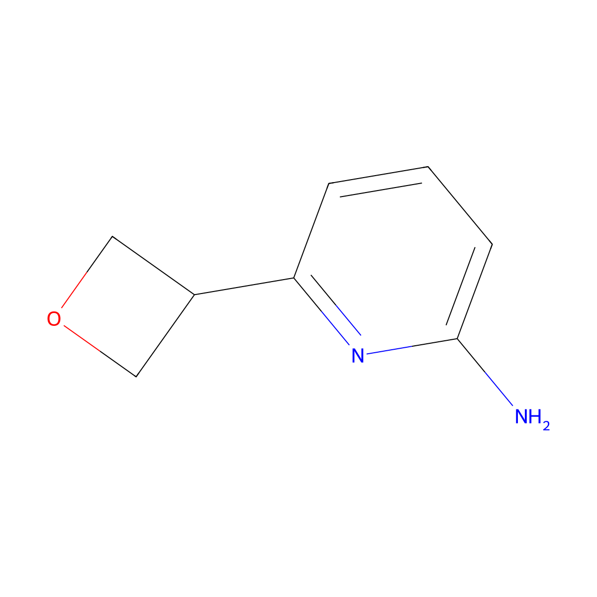 6-(Oxetan-3-yl)pyridin-2-amine molecular structure, CAS 2222934-01-0