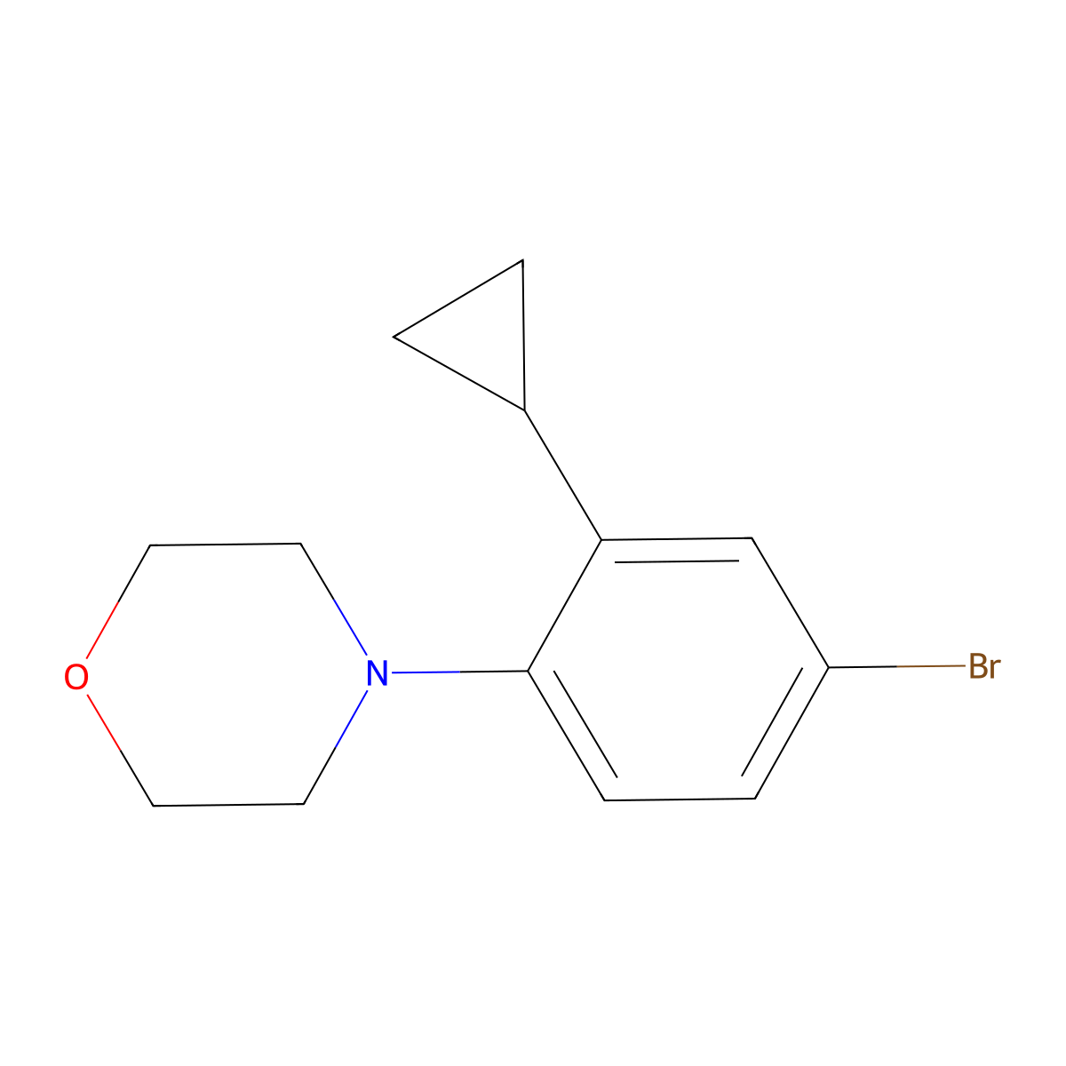 4-(4-Bromo-2-cyclopropylphenyl)morpholine molecular structure, CAS 2222934-08-7