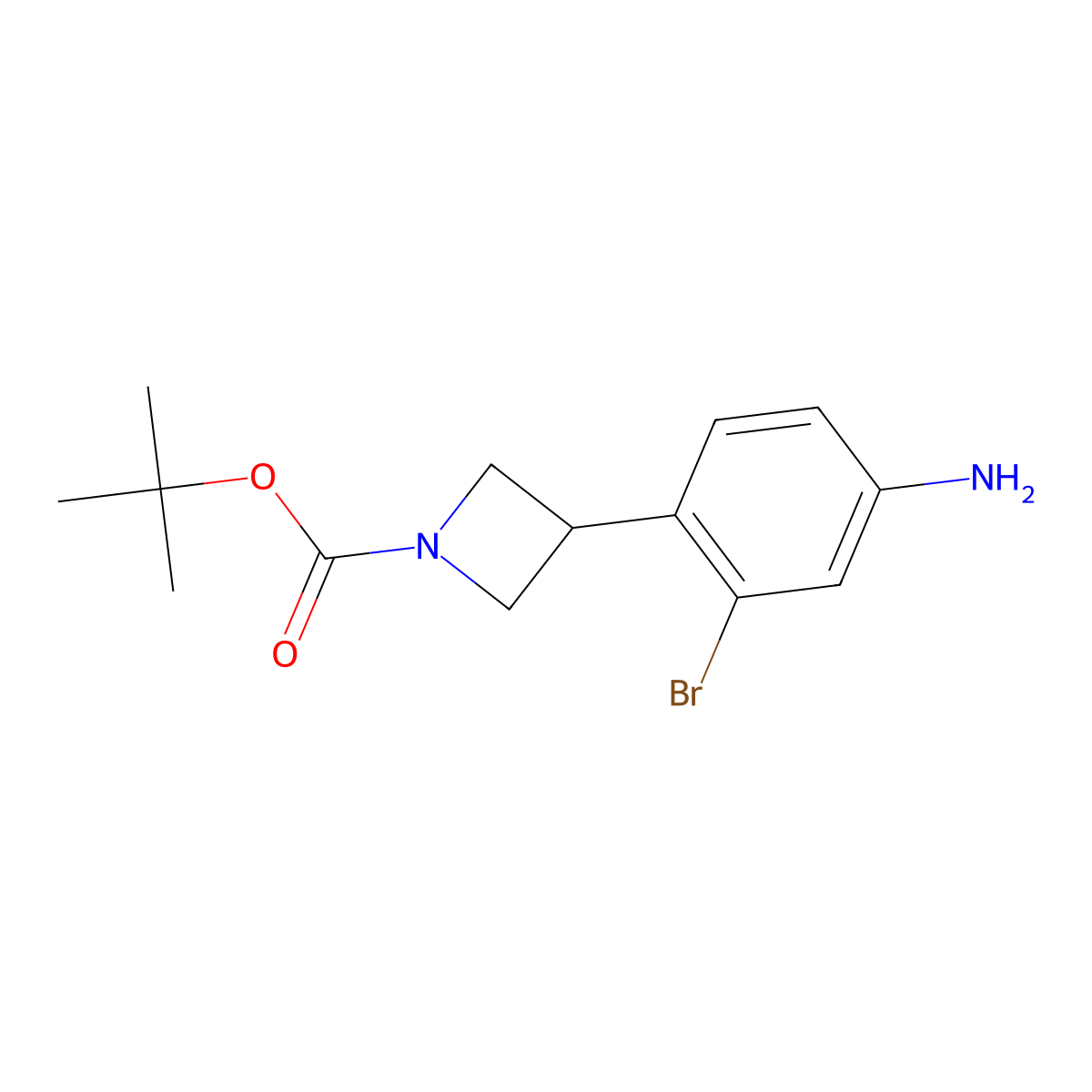 Tert-butyl 3-(4-amino-2-bromophenyl)azetidine-1-carboxylate molecular structure, CAS 2222934-10-1