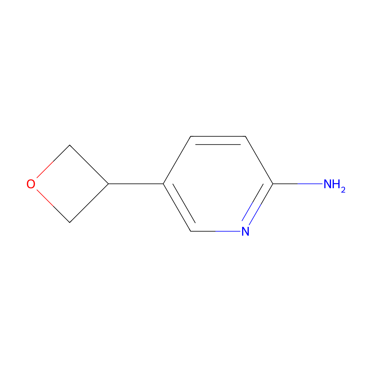 5-(Oxetan-3-yl)pyridin-2-amine molecular structure, CAS 2222934-17-8