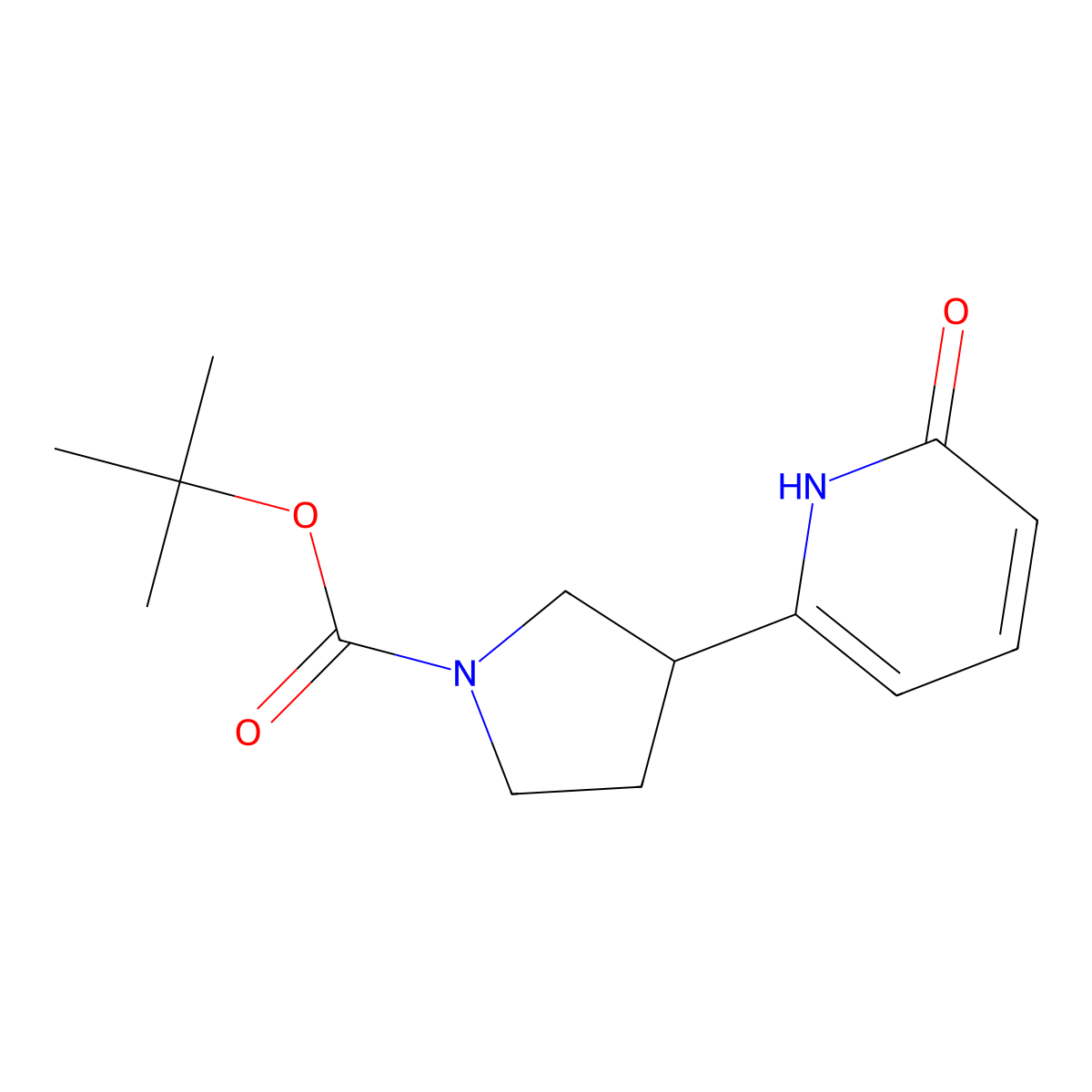 Tert-butyl 3-(6-hydroxypyridin-2-yl)pyrrolidine-1-carboxylate molecular structure, CAS 2222934-22-5