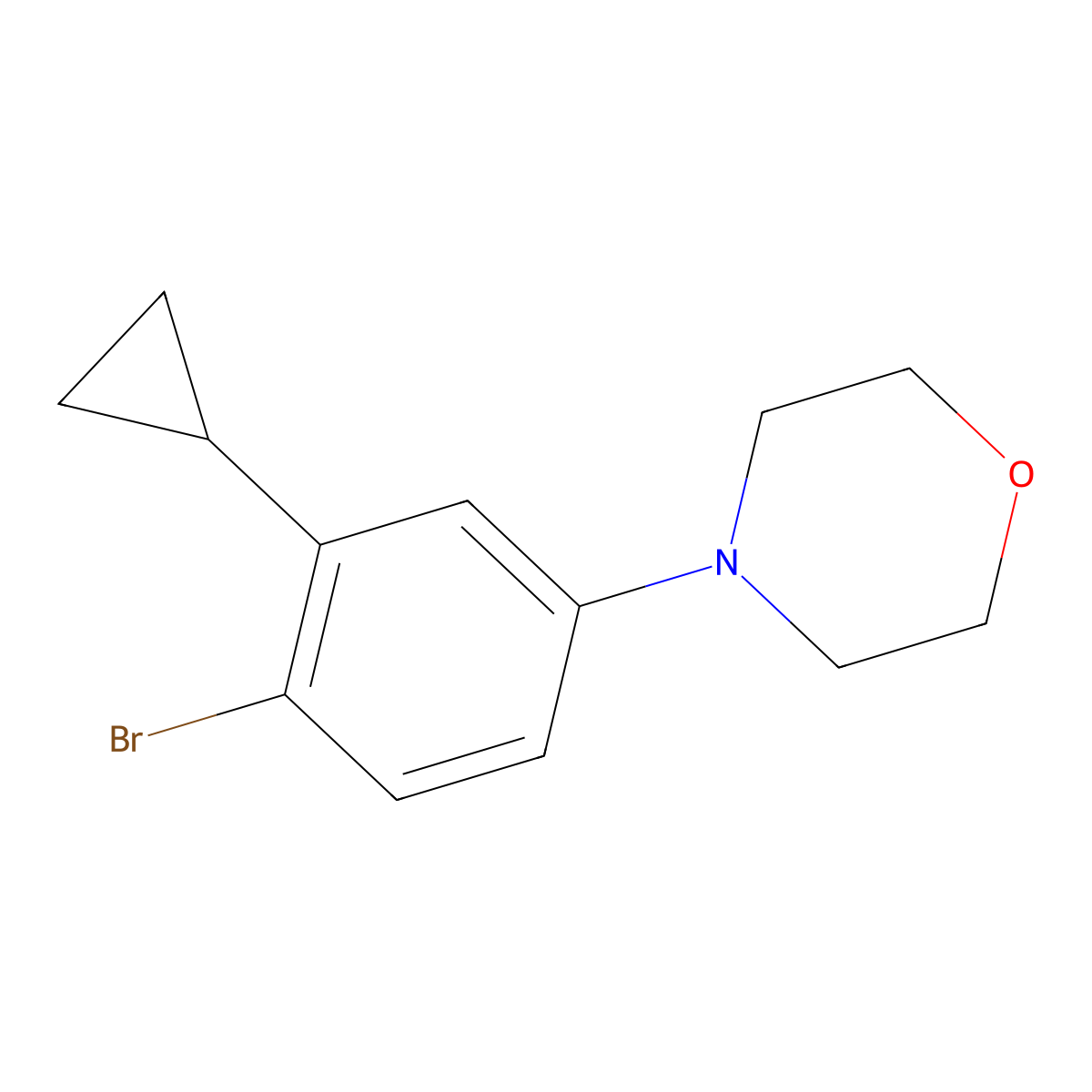 4-(4-Bromo-3-cyclopropylphenyl)morpholine molecular structure, CAS 2222934-36-1