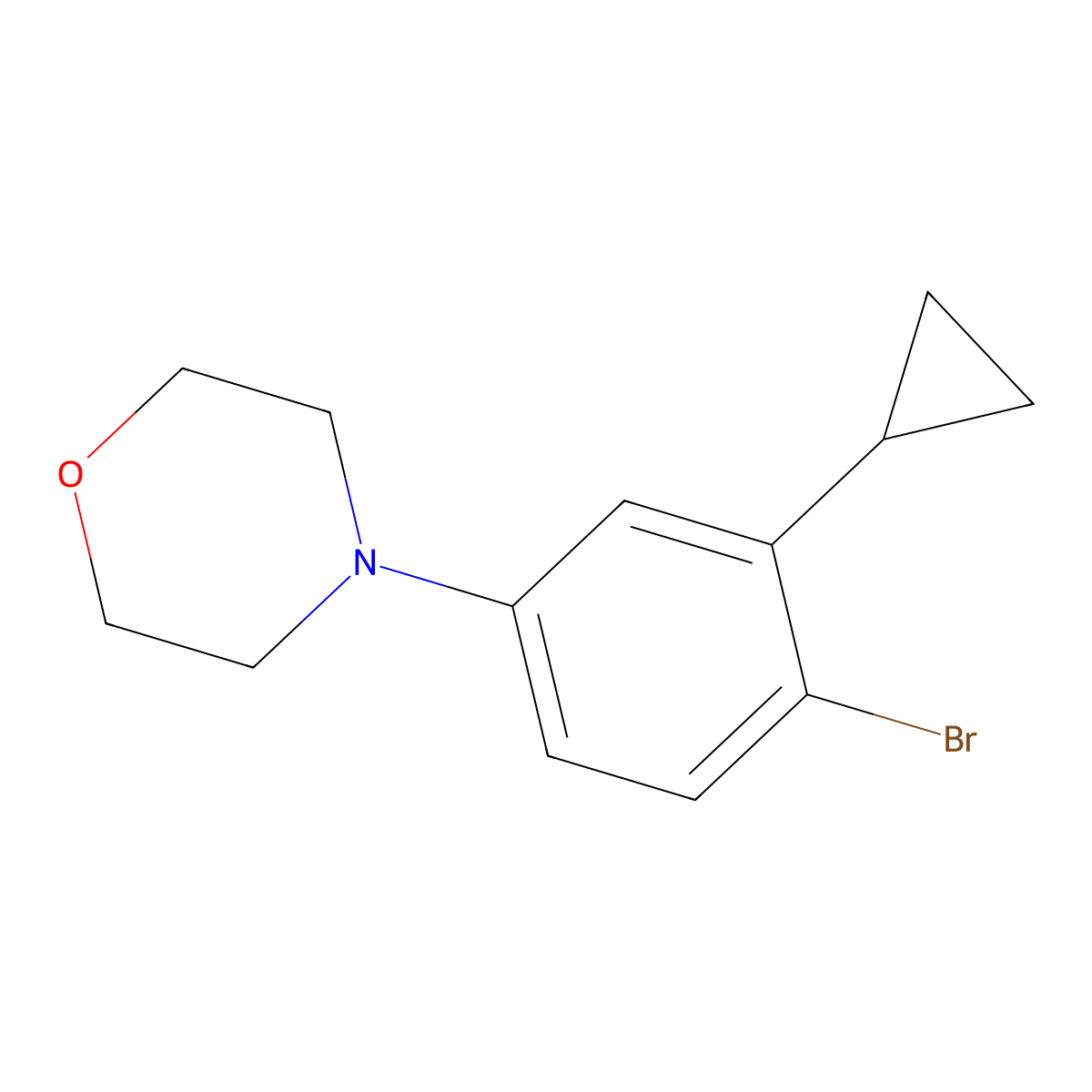 4-(4-Bromo-3-cyclopropylphenyl)morpholine molecular structure, CAS 2222934-36-1