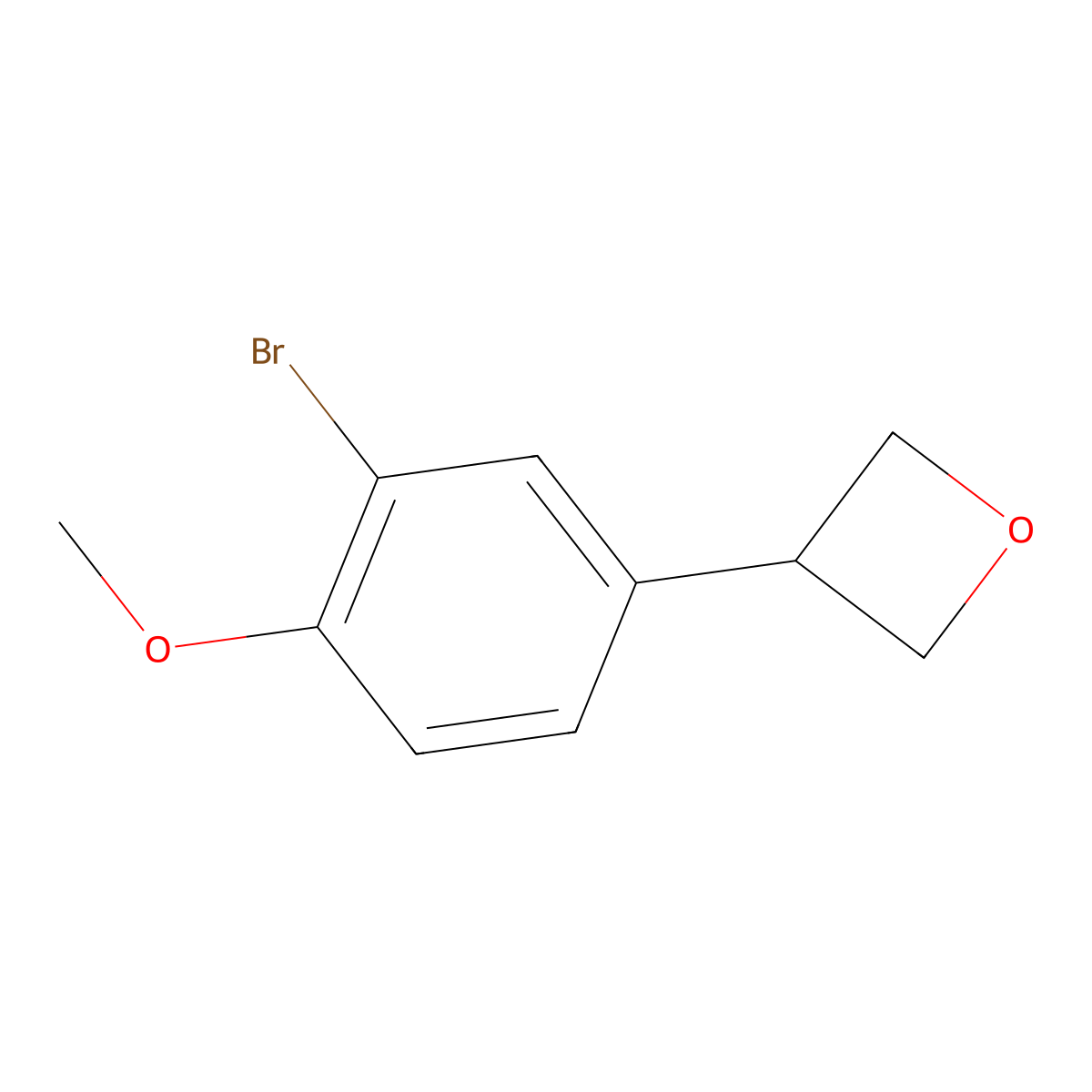 3-(3-Bromo-4-methoxyphenyl)oxetane molecular structure, CAS 2222934-42-9