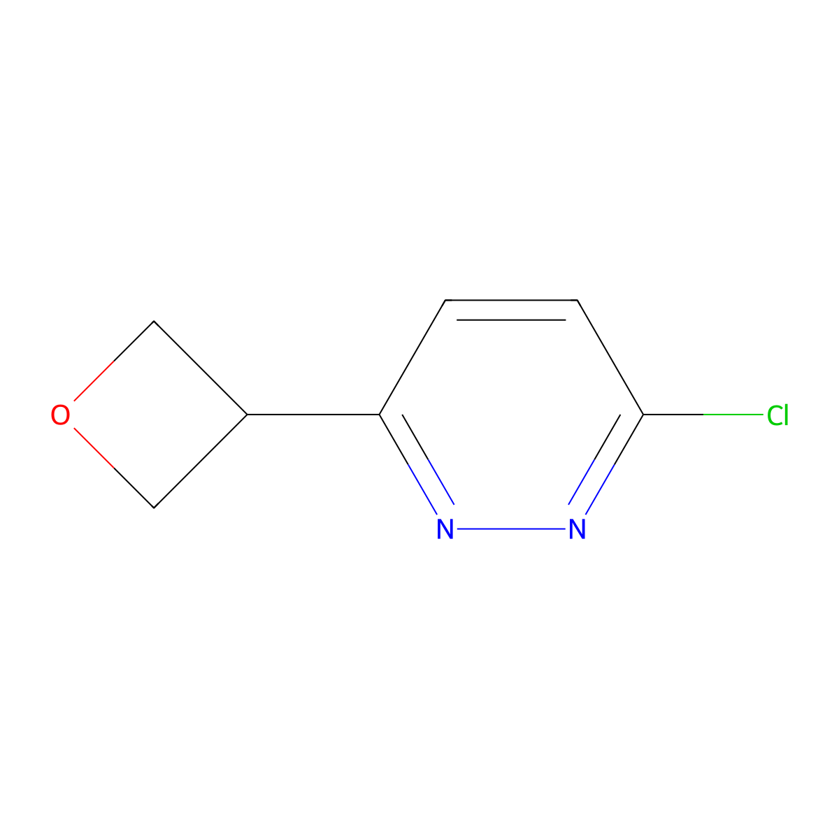 3-Chloro-6-(oxetan-3-yl)pyridazine molecular structure, CAS 2222934-43-0