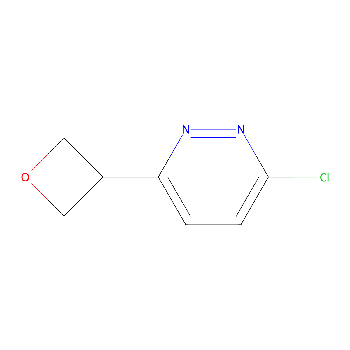 3-Chloro-6-(oxetan-3-yl)pyridazine molecular structure, CAS 2222934-43-0