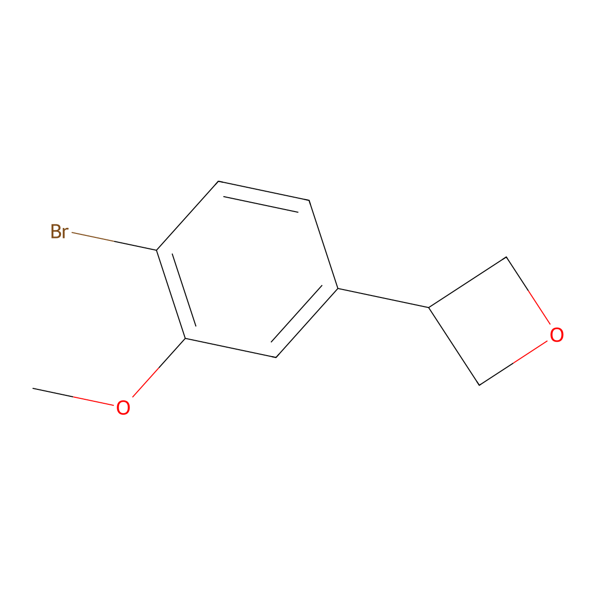 3-(4-bromo-3-methoxyphenyl)Oxetane molecular structure, CAS 2222934-46-3