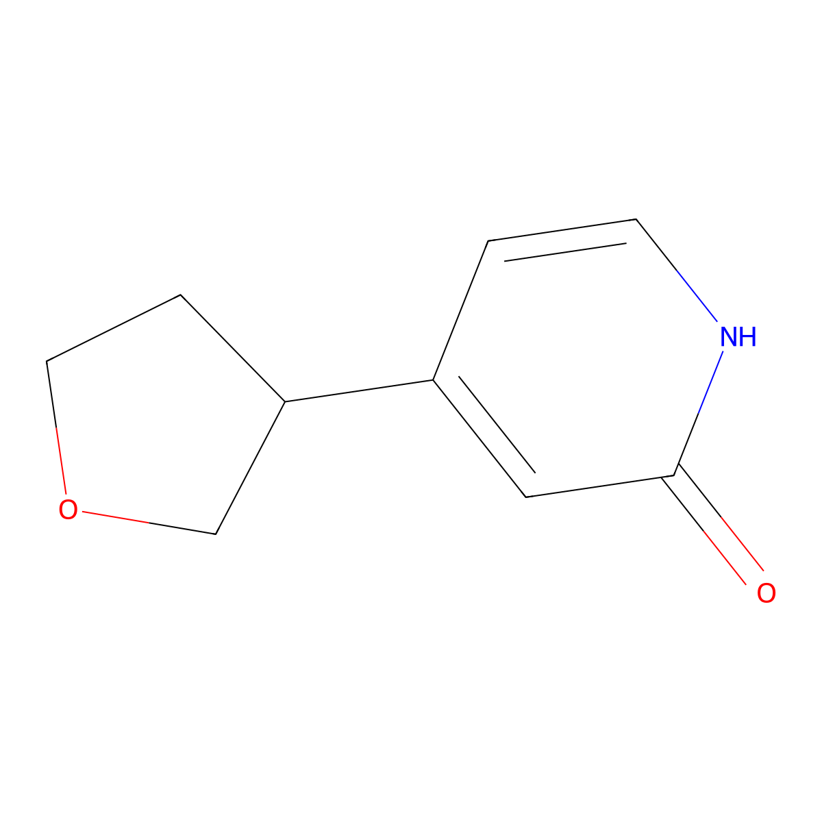 4-(Tetrahydrofuran-3-yl)pyridin-2-ol molecular structure, CAS 2222934-50-9