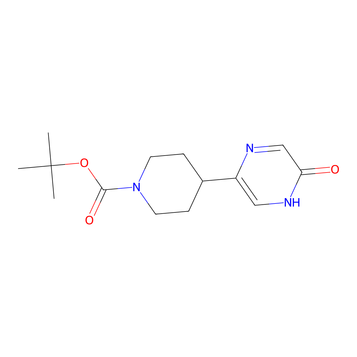 tert-butyl 4-(6-oxo-1H-pyrazin-3-yl)piperidine-1-carboxylate molecular structure, CAS 2222934-70-3