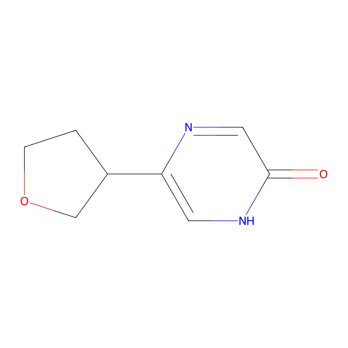 5-(Tetrahydrofuran-3-yl)pyrazin-2-ol molecular structure, CAS 2222934-75-8