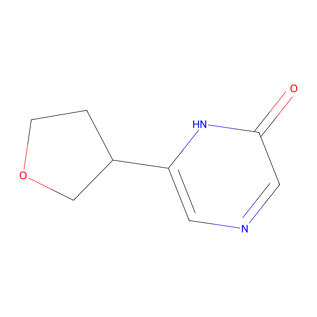 6-(Tetrahydrofuran-3-yl)pyrazin-2-ol molecular structure, CAS 2222934-78-1