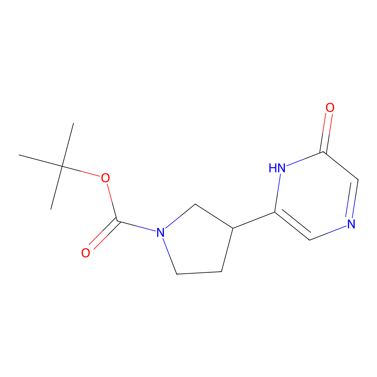 Tert-butyl 3-(6-hydroxypyrazin-2-yl)pyrrolidine-1-carboxylate molecular structure, CAS 2222934-81-6