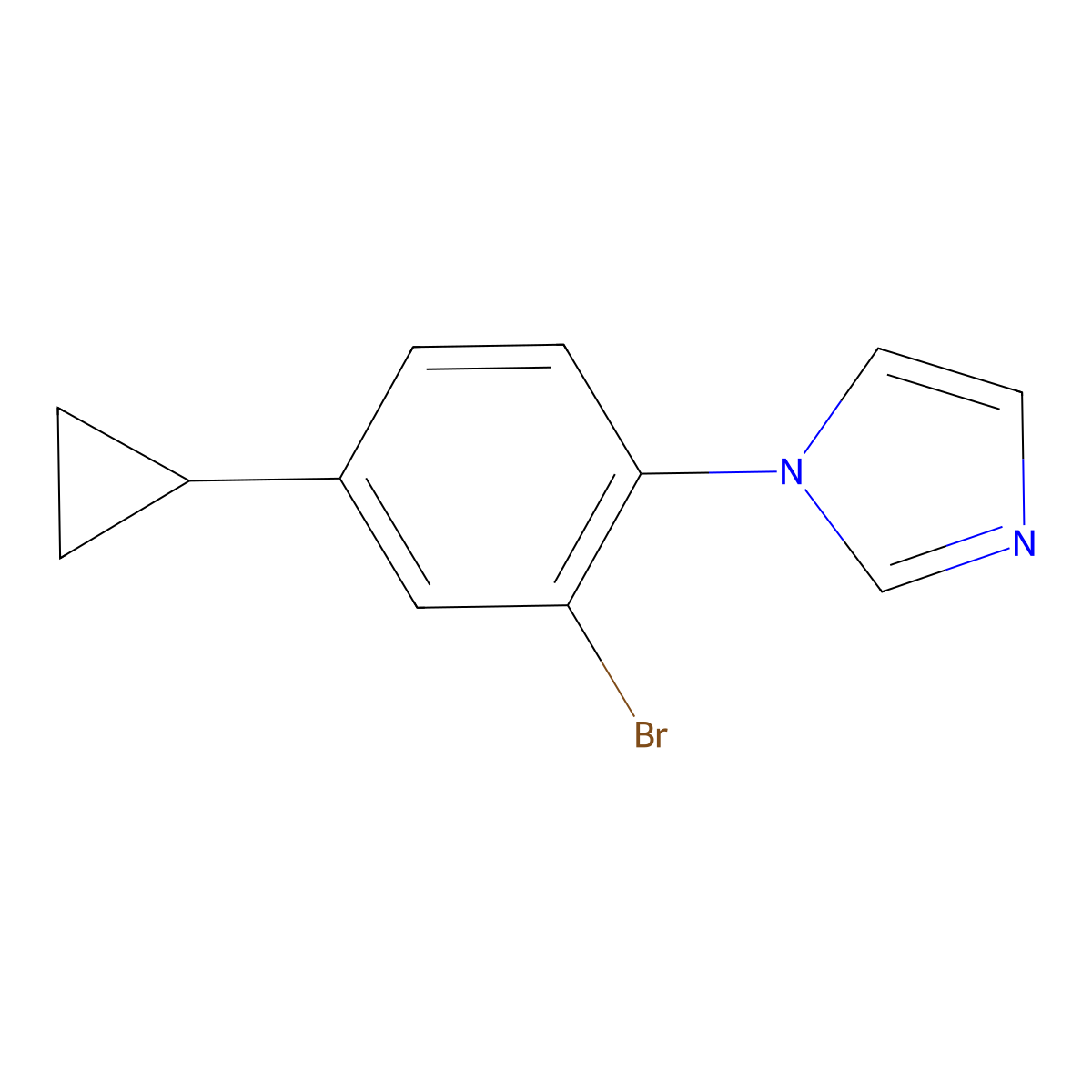 1-(2-Bromo-4-cyclopropylphenyl)-1h-imidazole molecular structure, CAS 2222934-90-7
