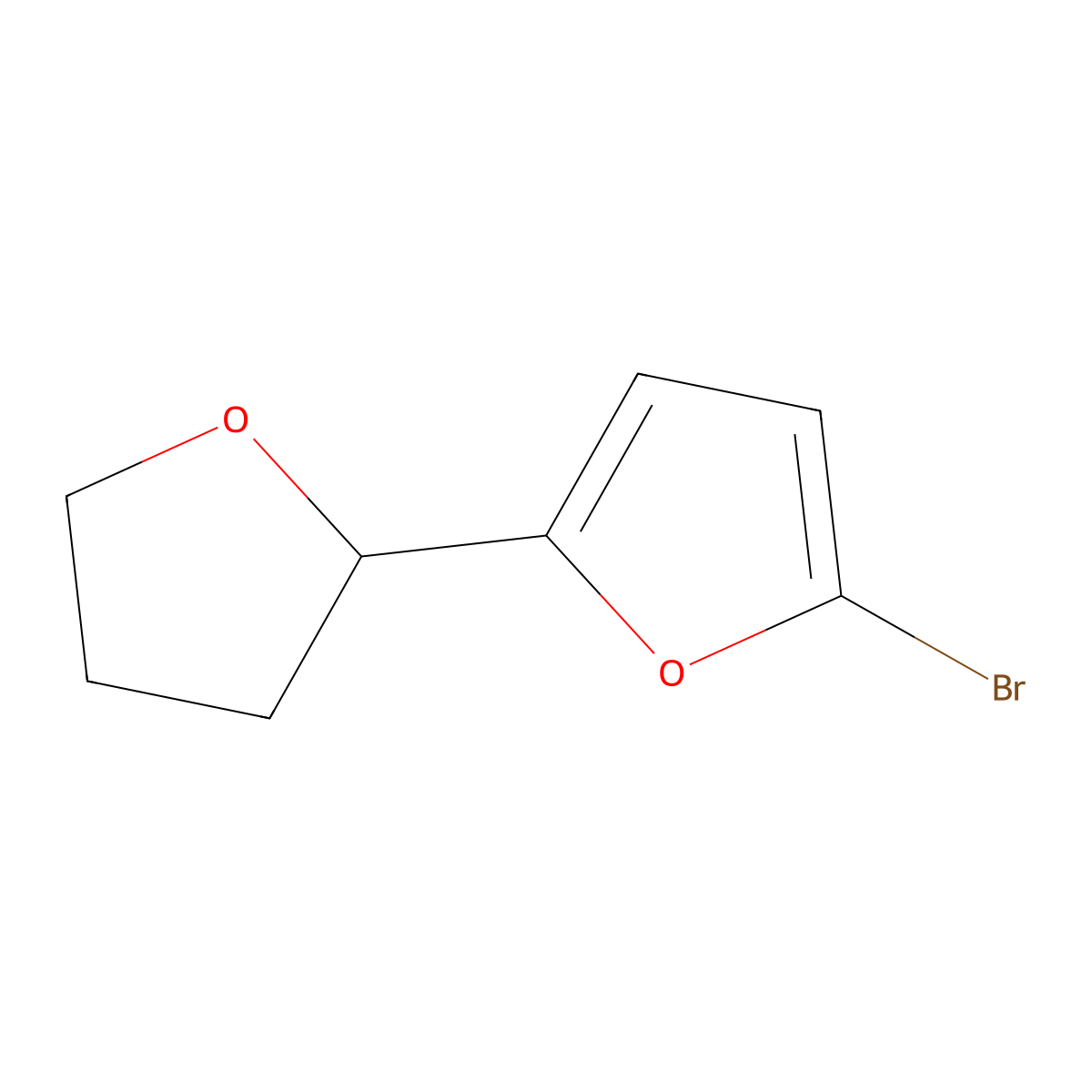 2-Bromo-5-(tetrahydrofuran-2-yl)furan molecular structure, CAS 2222935-46-6