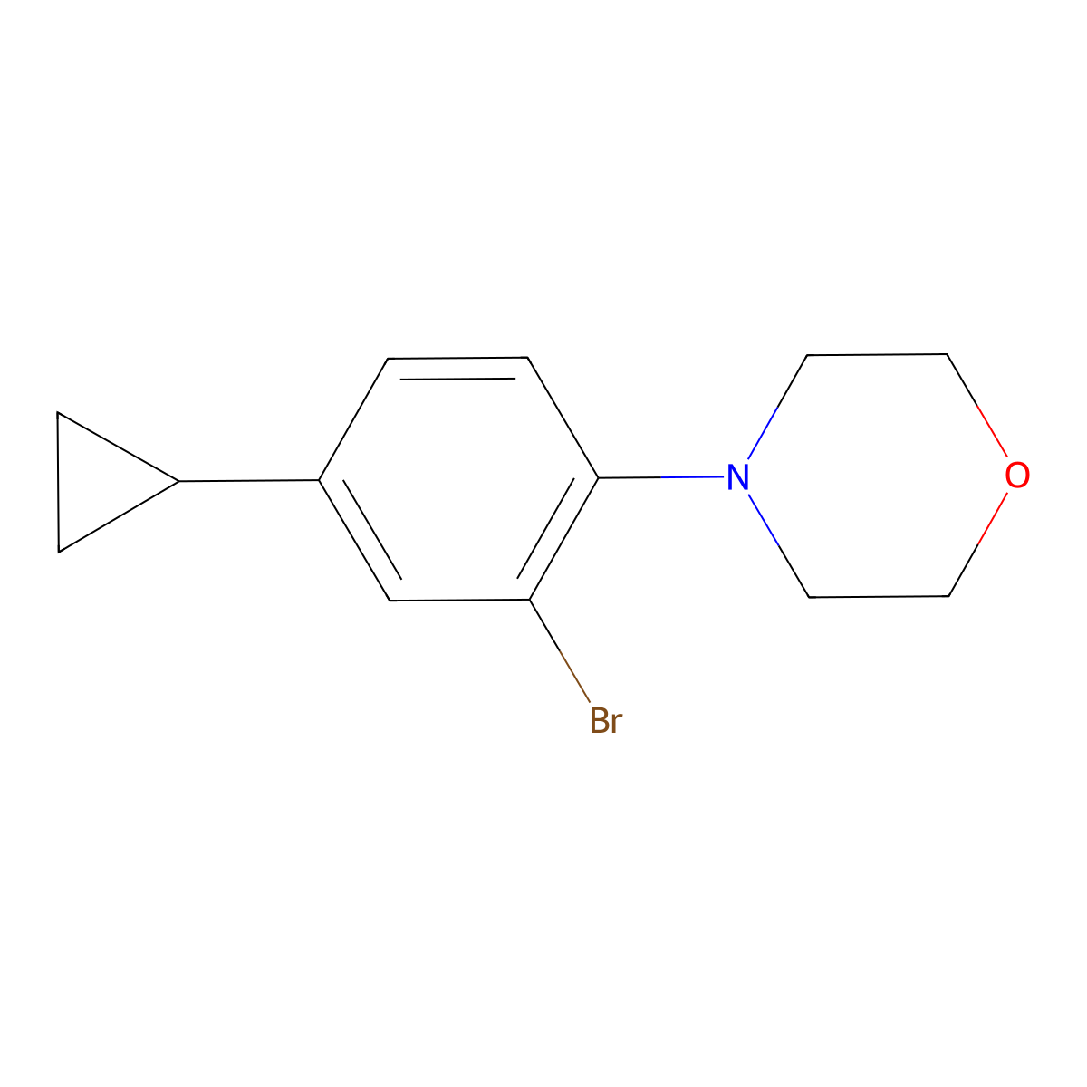 4-(2-Bromo-4-cyclopropylphenyl)morpholine molecular structure, CAS 2222935-47-7