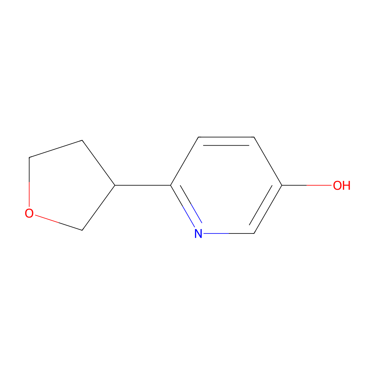 6-(Tetrahydrofuran-3-yl)pyridin-3-ol molecular structure, CAS 2222935-49-9