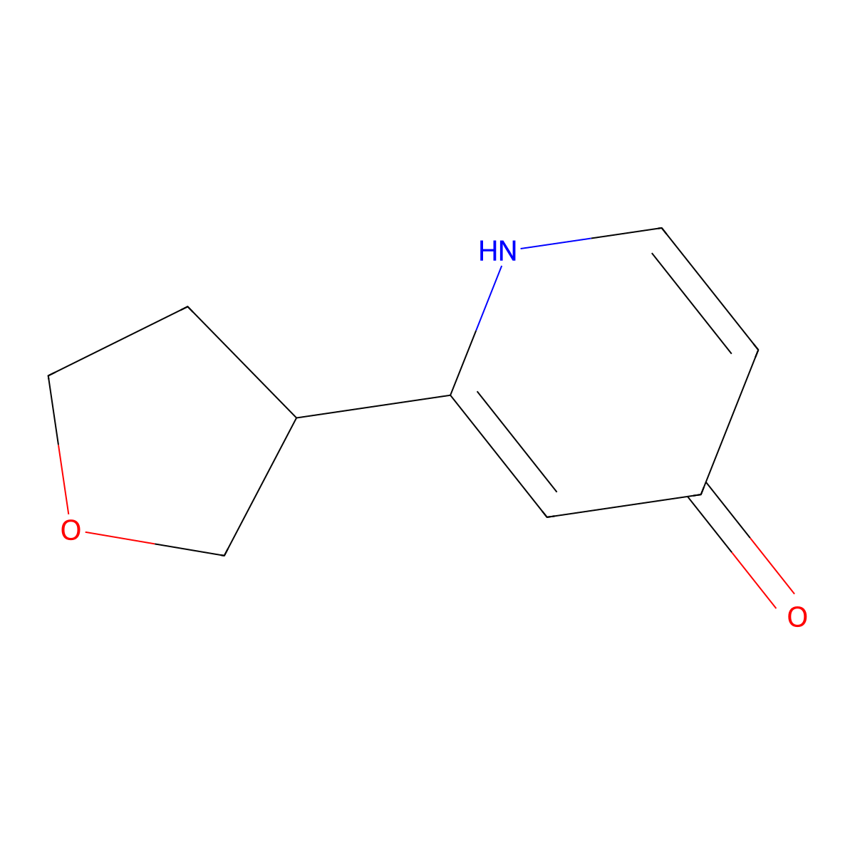 2-(Tetrahydrofuran-3-yl)pyridin-4-ol molecular structure, CAS 2222935-52-4