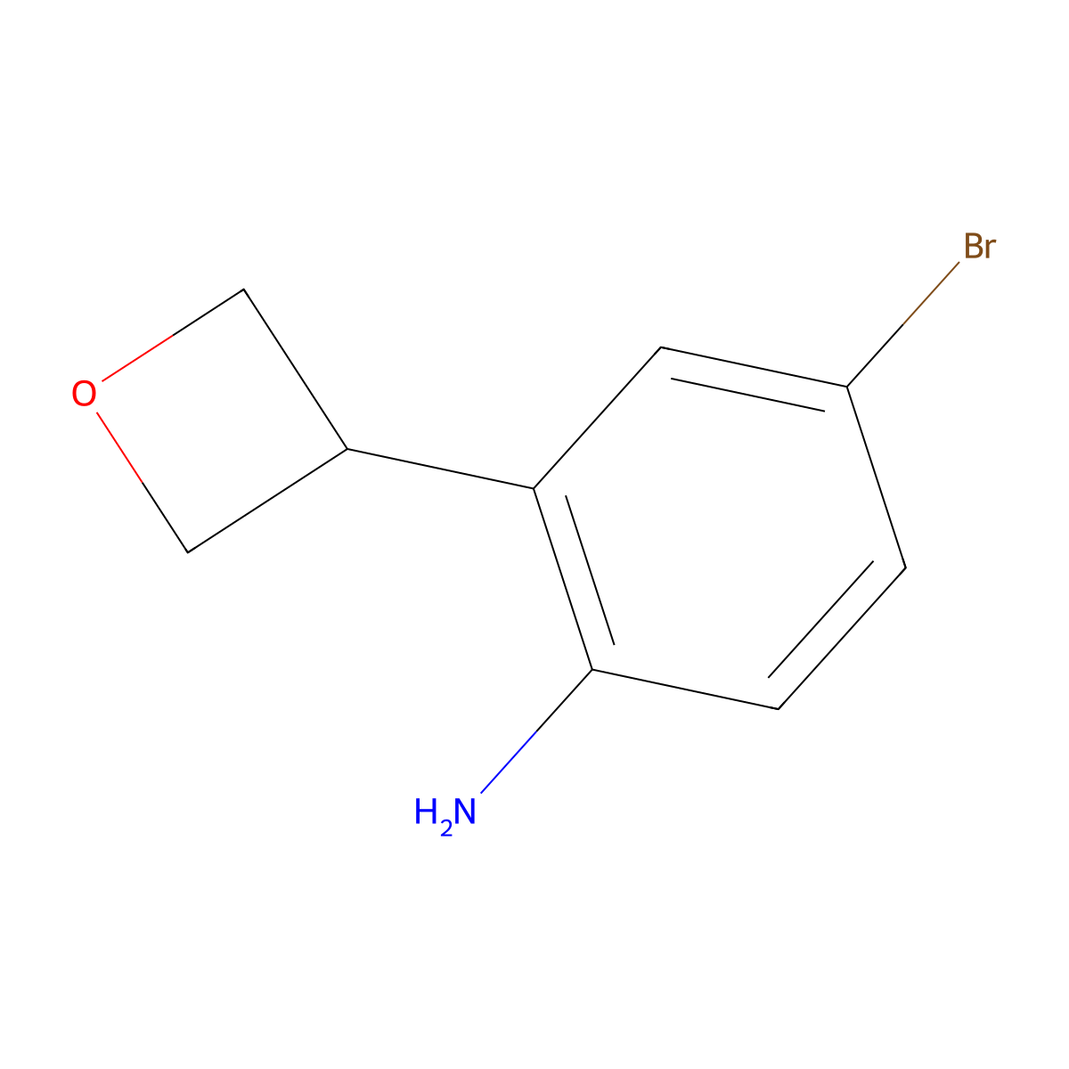 4-Bromo-2-(oxetan-3-yl)aniline molecular structure, CAS 2222935-59-1