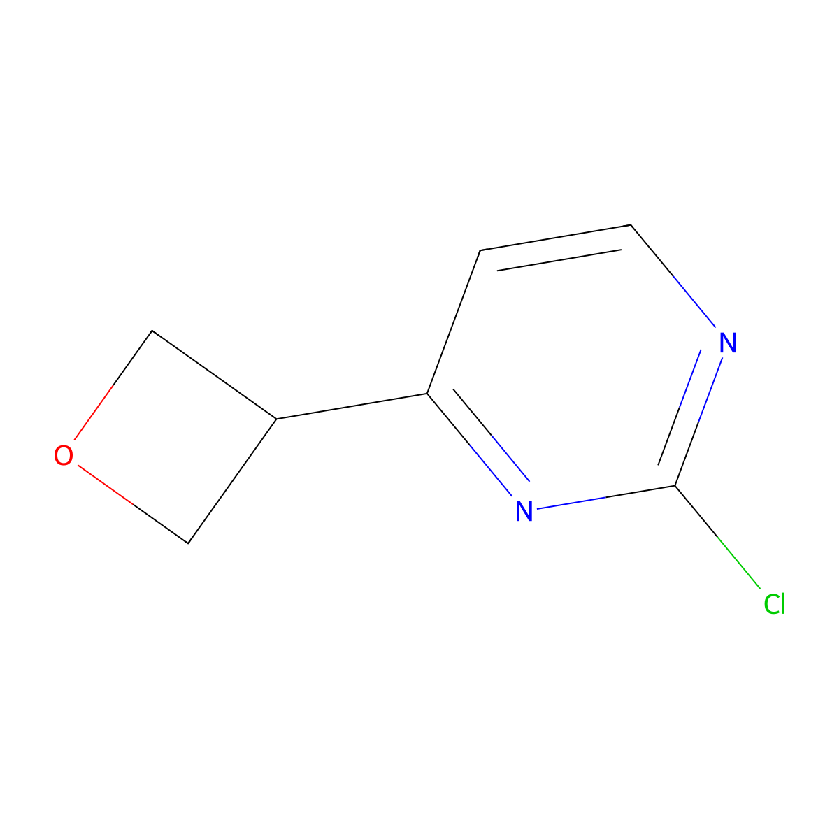 2-Chloro-4-(oxetan-3-YL)pyrimidine molecular structure, CAS 2222935-61-5