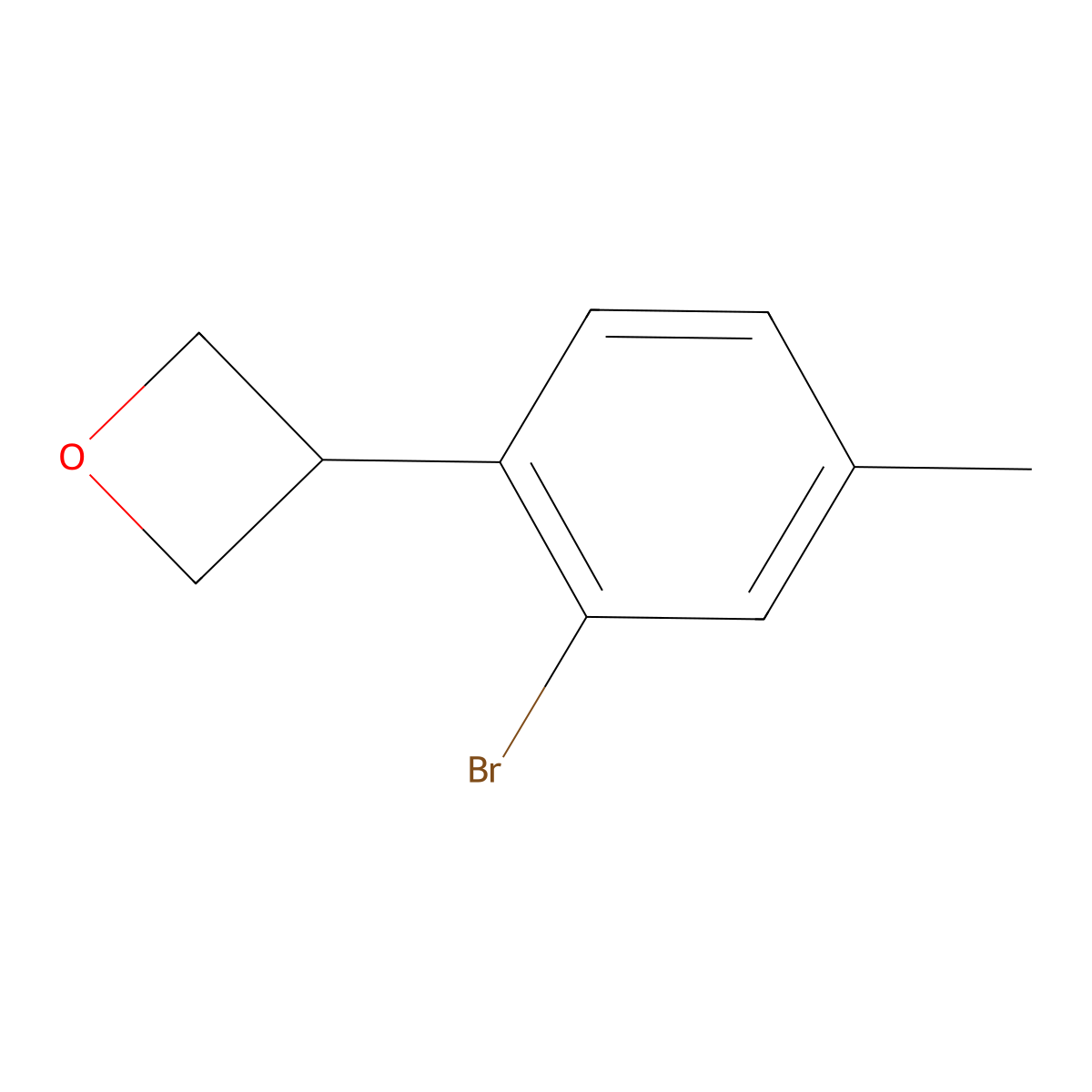 3-(2-Bromo-4-methylphenyl)oxetane molecular structure, CAS 2222935-65-9