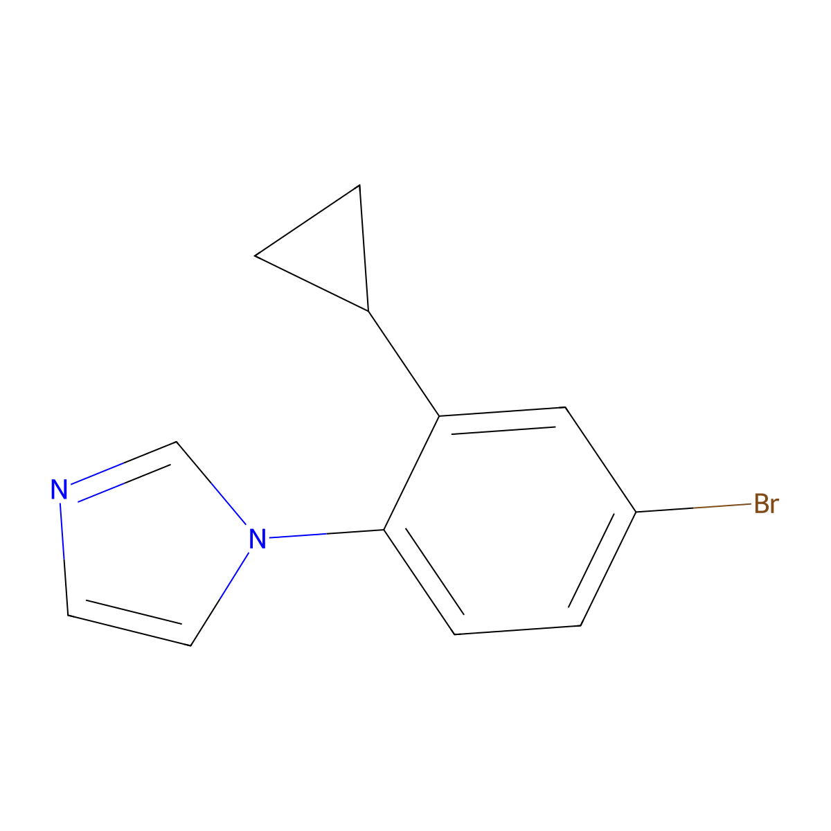 1-(4-Bromo-2-cyclopropylphenyl)-1h-imidazole molecular structure, CAS 2222937-25-7