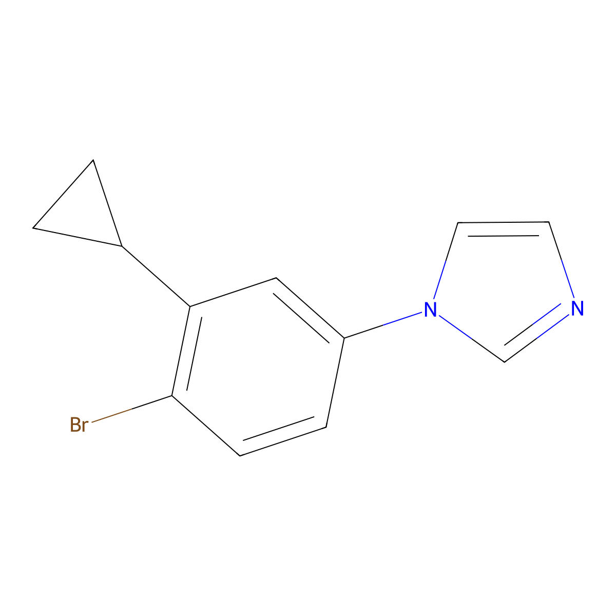 1-(4-Bromo-3-cyclopropylphenyl)-1h-imidazole molecular structure, CAS 2222937-31-5