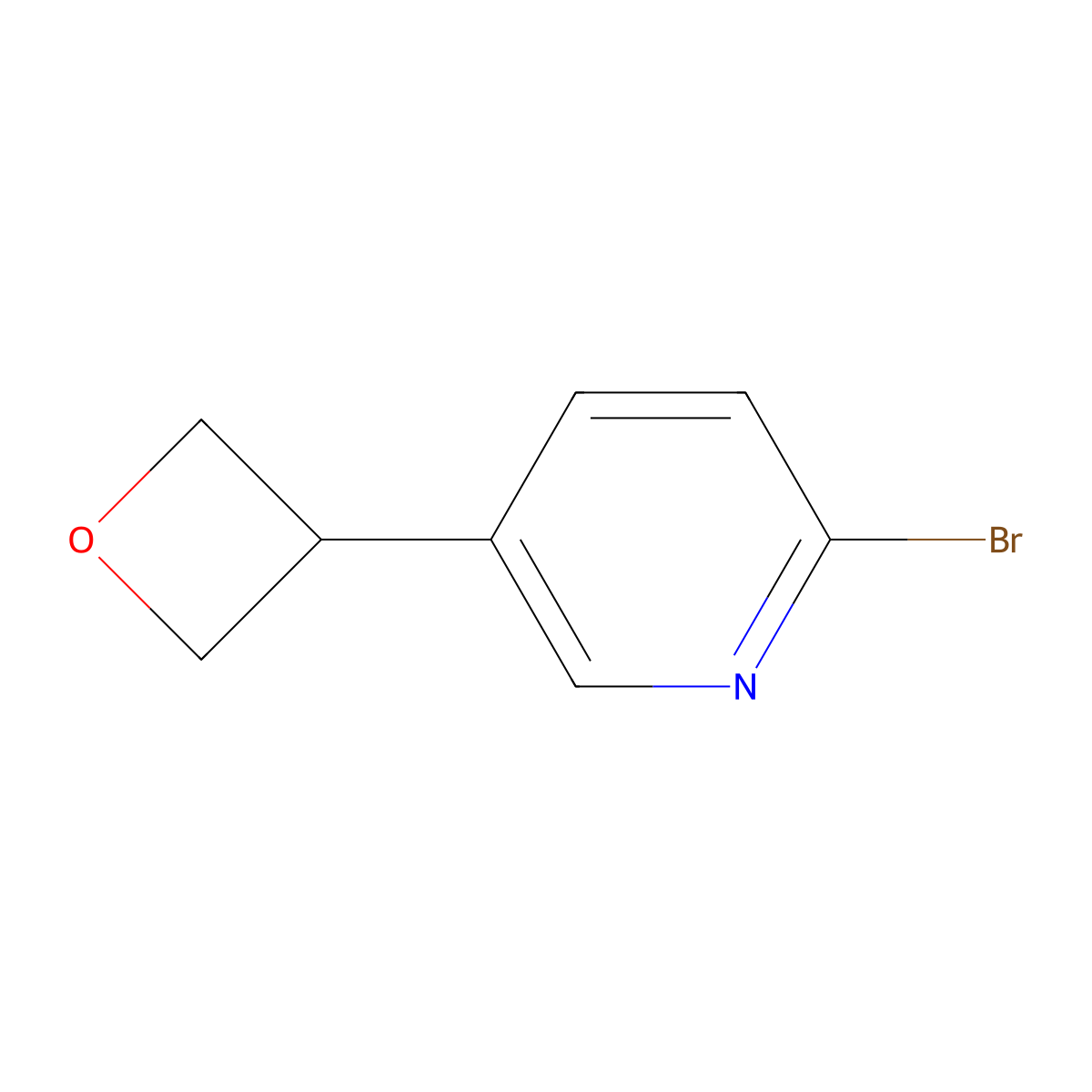 2-Bromo-5-(oxetan-3-yl)pyridine molecular structure, CAS 2222937-34-8