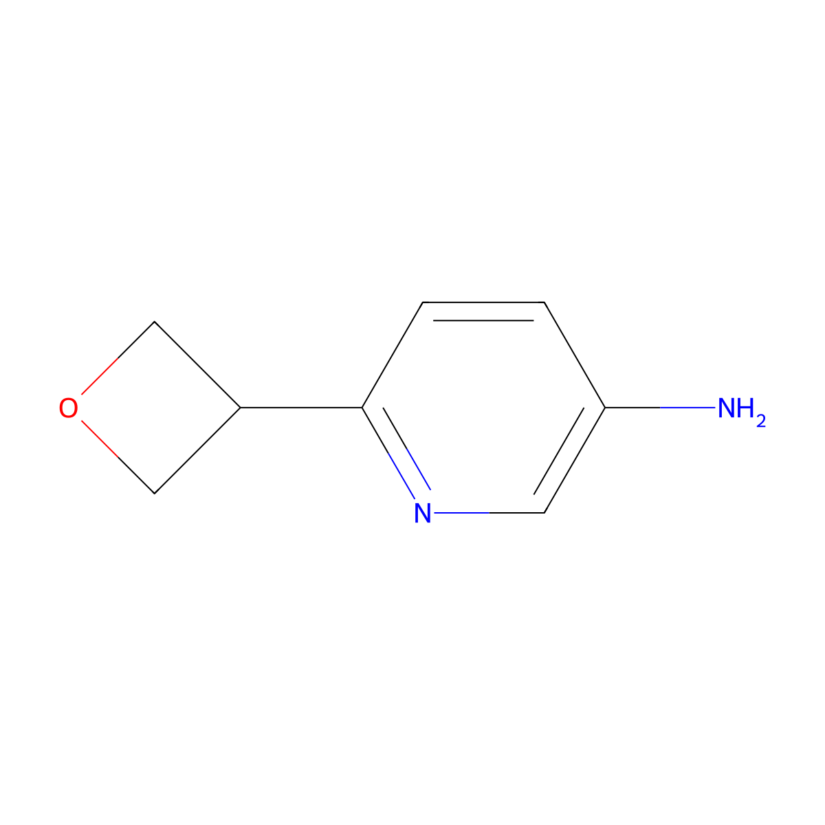 6-(Oxetan-3-yl)pyridin-3-amine molecular structure, CAS 2222937-36-0