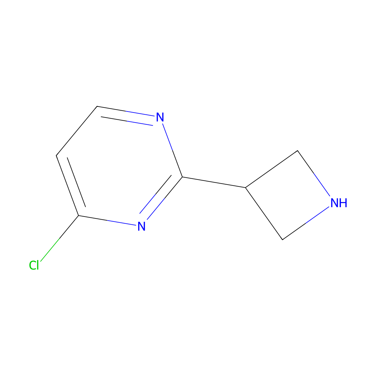 2-(Azetidin-3-yl)-4-chloropyrimidine molecular structure, CAS 2222937-40-6