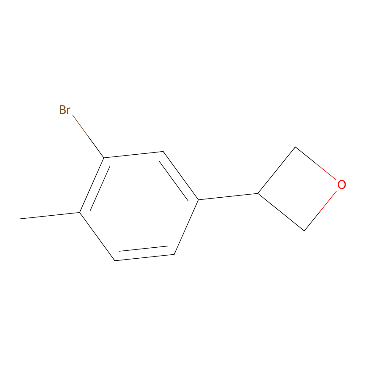 3-(3-Bromo-4-methylphenyl)oxetane molecular structure, CAS 2222937-46-2