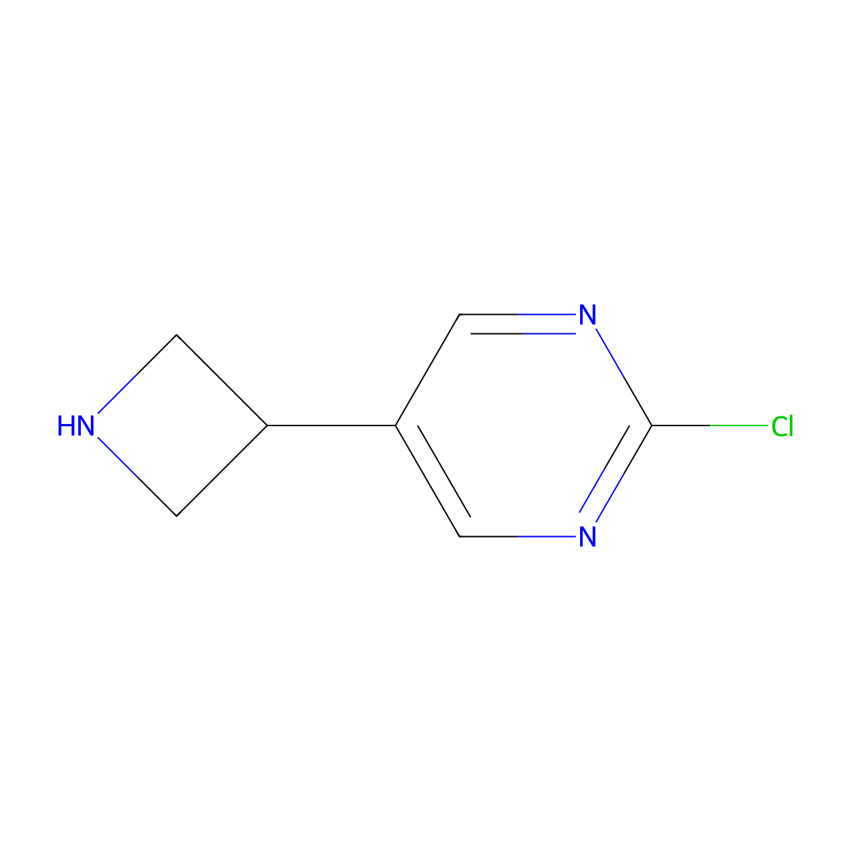 5-(Azetidin-3-yl)-2-chloropyrimidine molecular structure, CAS 2222937-47-3