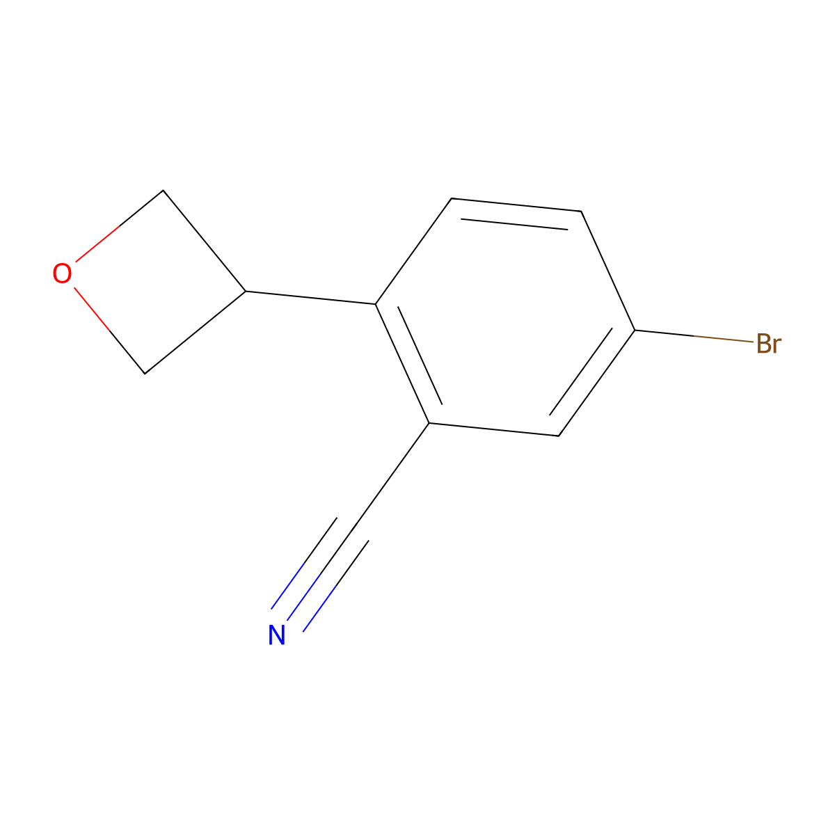 5-Bromo-2-(oxetan-3-yl)benzonitrile molecular structure, CAS 2222937-50-8