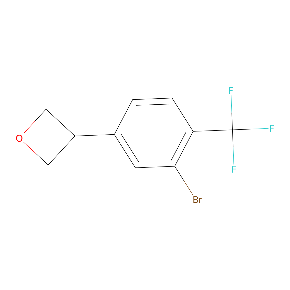 3-(3-Bromo-4-(trifluoromethyl)phenyl)oxetane molecular structure, CAS 2222937-54-2