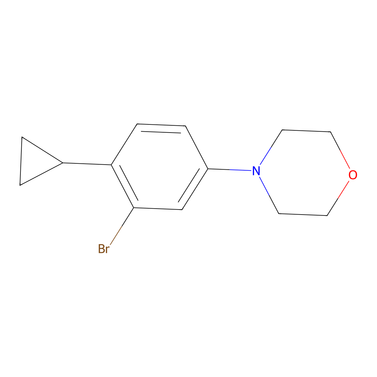 4-(3-Bromo-4-cyclopropylphenyl)morpholine molecular structure, CAS 2222937-55-3