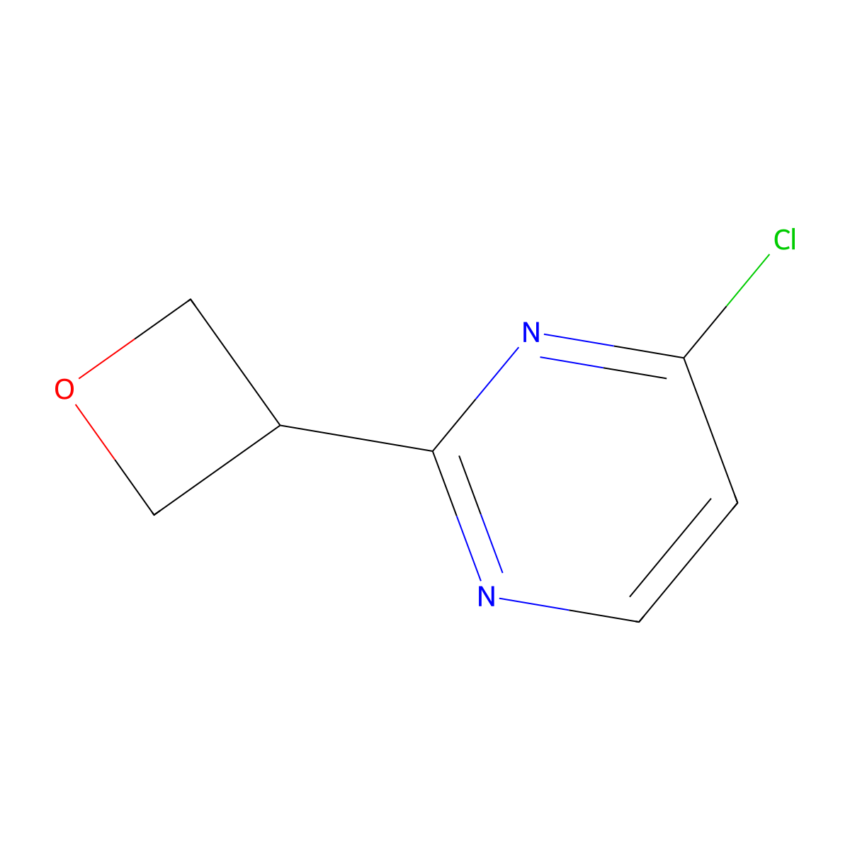 4-Chloro-2-(oxetan-3-YL)pyrimidine molecular structure, CAS 2222937-58-6