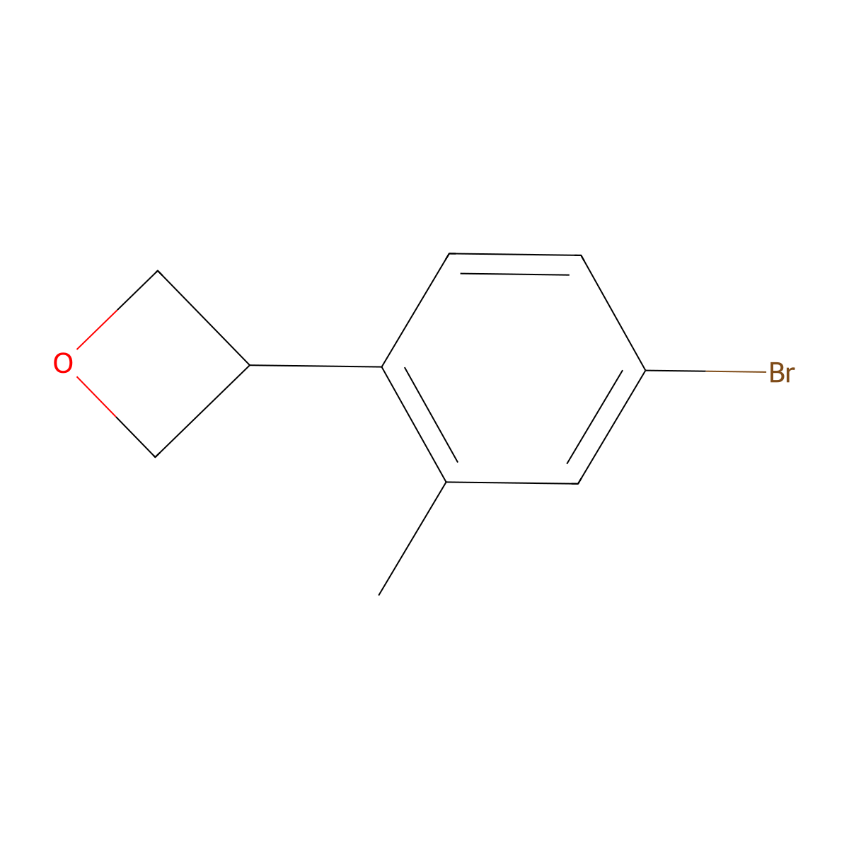 3-(4-Bromo-2-methylphenyl)oxetane molecular structure, CAS 2222937-62-2