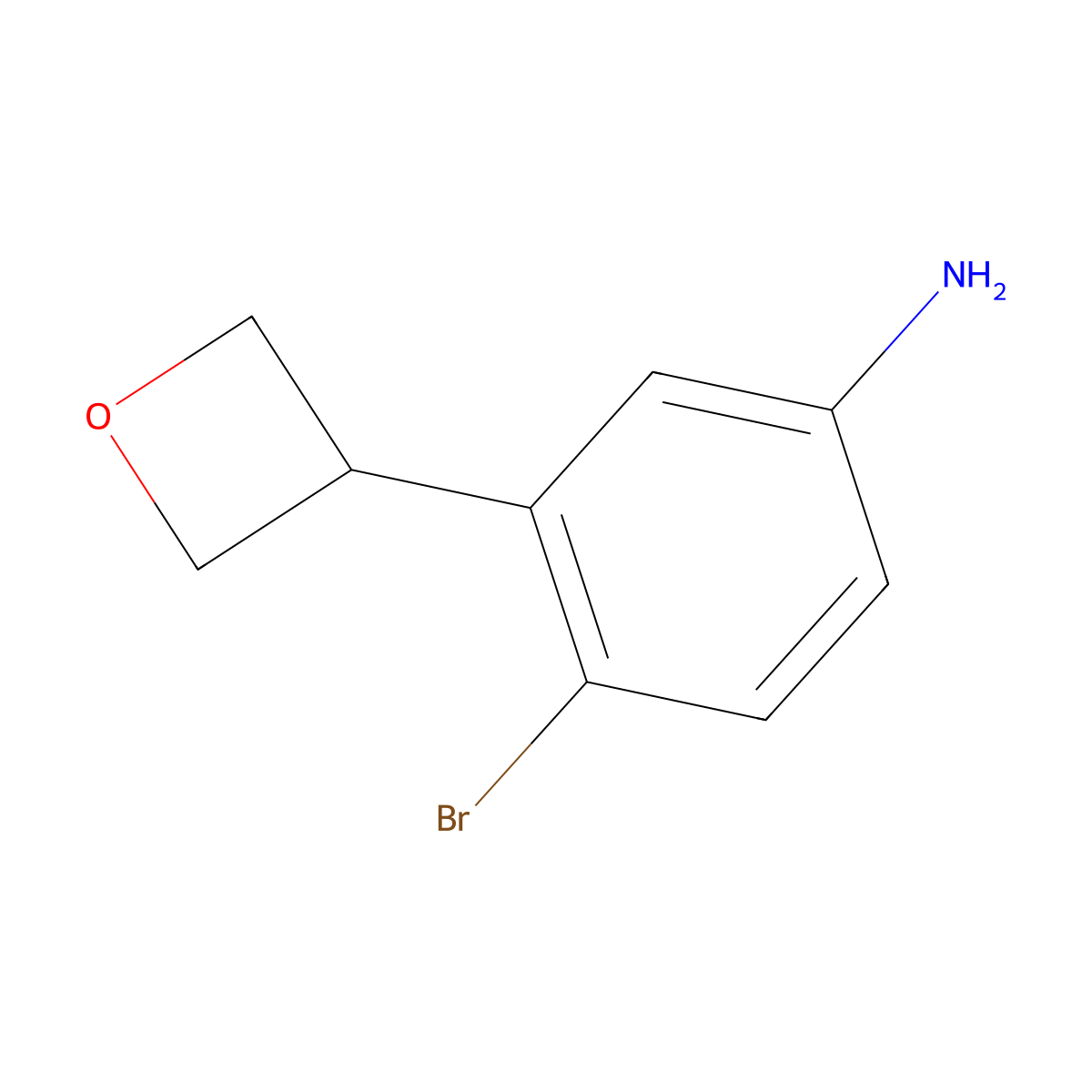 4-Bromo-3-(oxetan-3-yl)aniline molecular structure, CAS 2222937-65-5