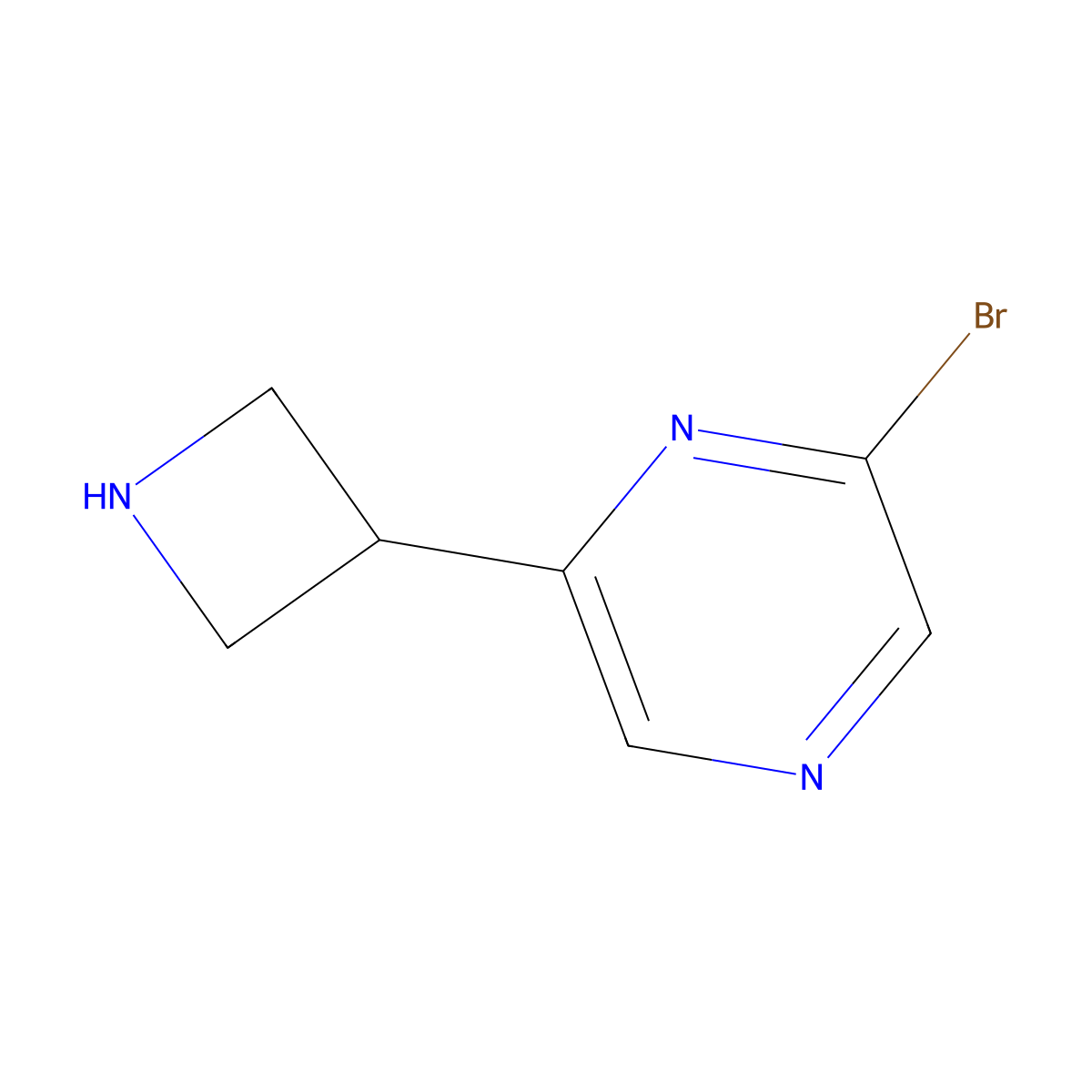 2-(Azetidin-3-yl)-6-bromopyrazine molecular structure, CAS 2222937-80-4