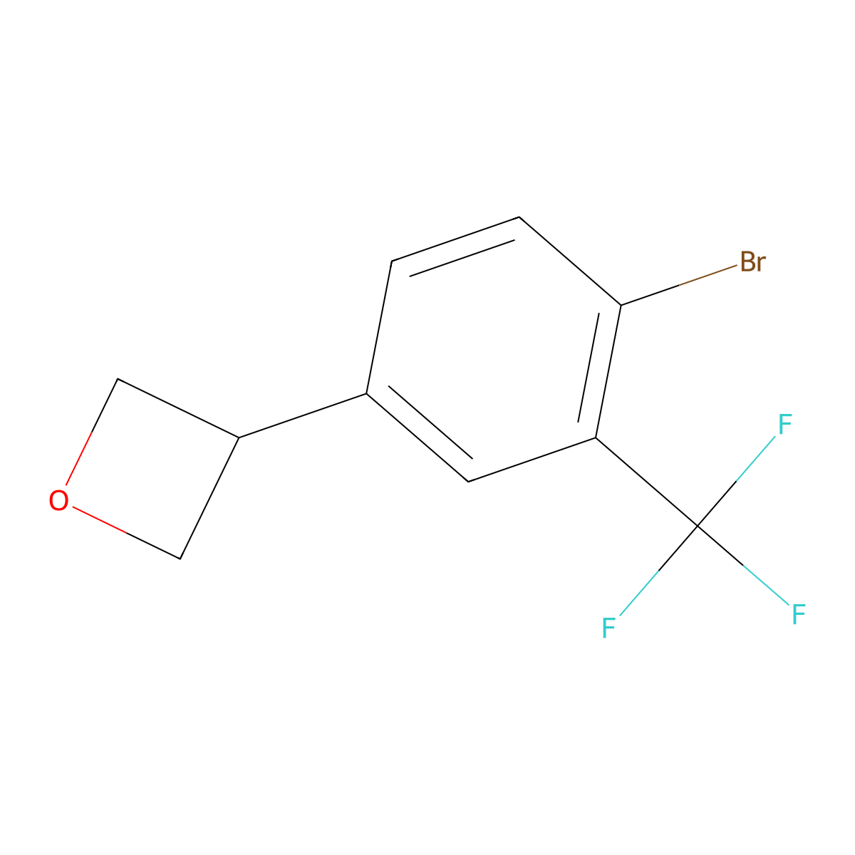 3-(4-Bromo-3-(trifluoromethyl)phenyl)oxetane molecular structure, CAS 2222937-90-6