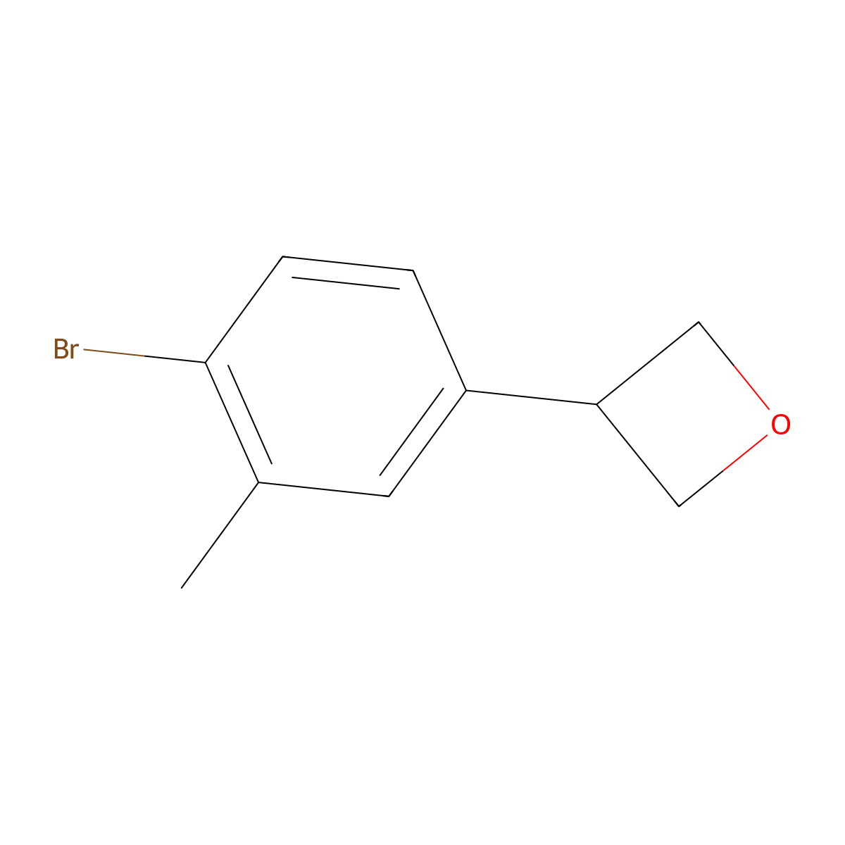 3-(4-Bromo-3-methylphenyl)oxetane molecular structure, CAS 2222938-20-5