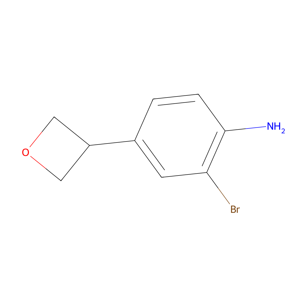 2-Bromo-4-(oxetan-3-yl)aniline molecular structure, CAS 2222938-21-6