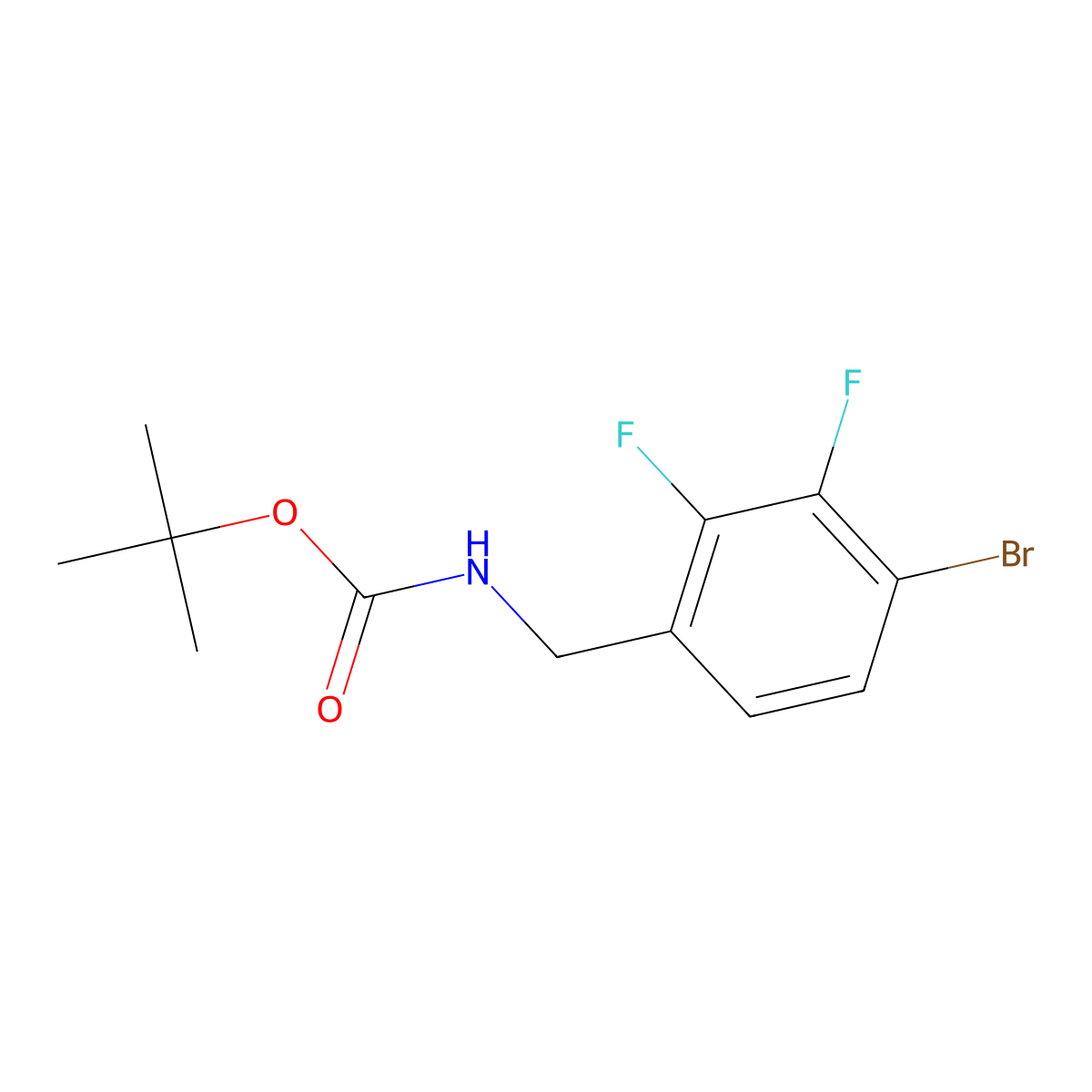 tert-butyl N-[(4-bromo-2,3-difluorophenyl)methyl]carbamate molecular structure, CAS 2222960-71-4