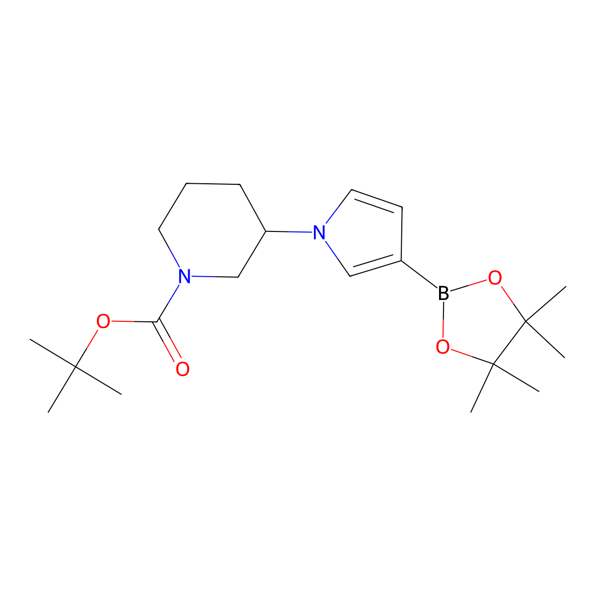 1-(1-Boc-3-piperidyl)-1H-pyrrole-3-boronic Acid Pinacol Ester molecular structure, CAS 2222996-64-5