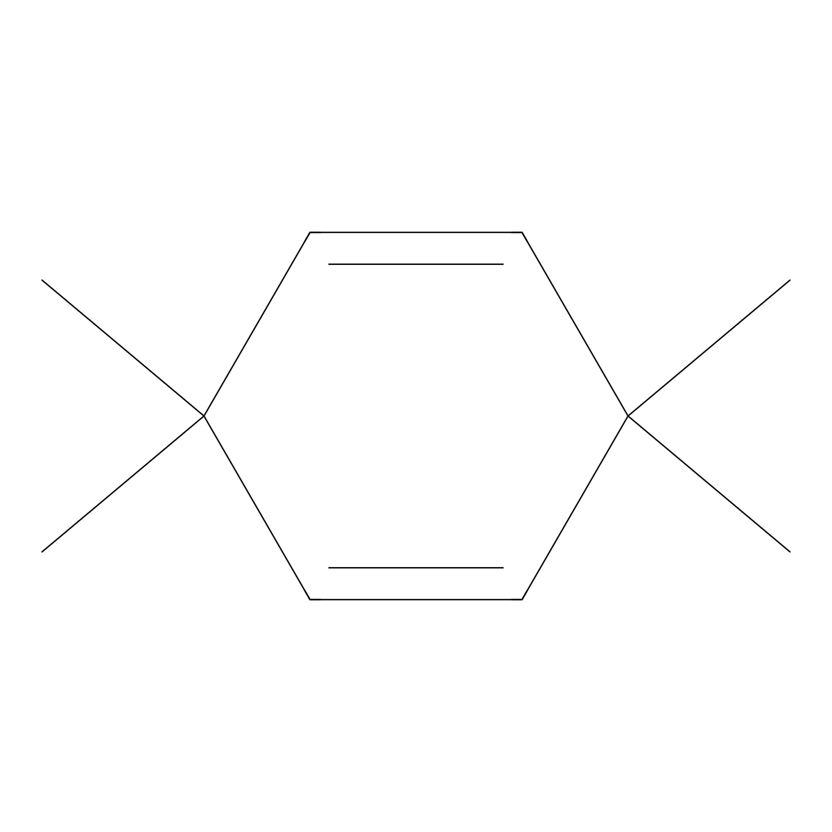 1,4-Cyclohexadiene, 3,3,6,6-tetramethyl- molecular structure, CAS 2223-54-3