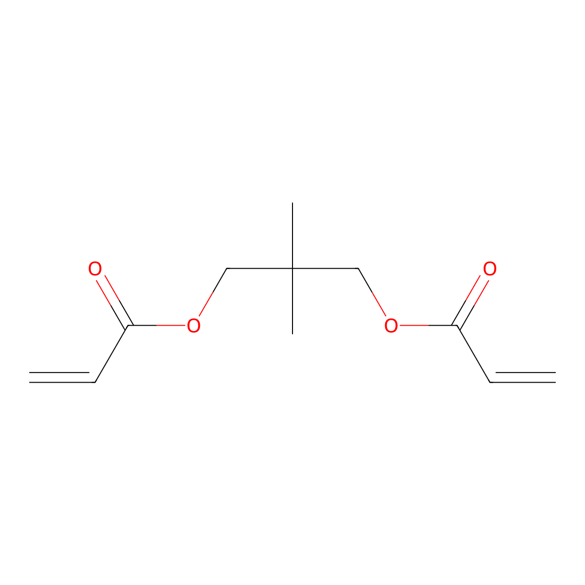 Neopentyl glycol diacrylate molecular structure, CAS 2223-82-7