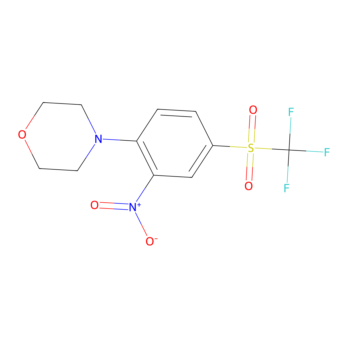 4-[2-Nitro-4-(trifluoromethylsulfonyl)phenyl]morpholine molecular structure, CAS 22230-14-4