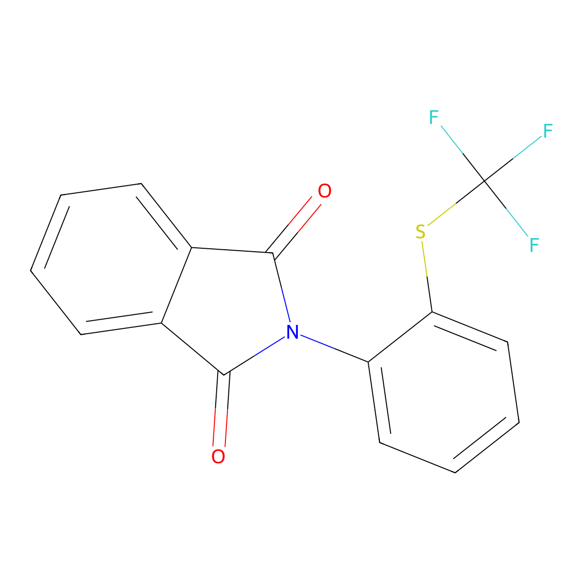 2-(2-((Trifluoromethyl)thio)phenyl)isoindoline-1,3-dione molecular structure, CAS 22230-23-5